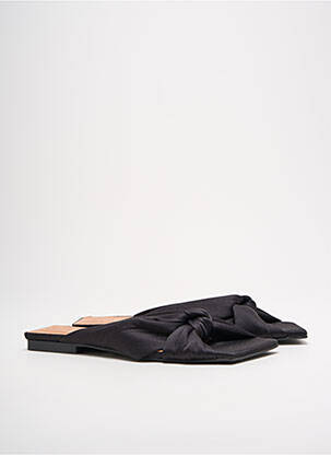 Mules/sabots tissage satiné talon plat jusqu'à 3cm noir GANNI femme