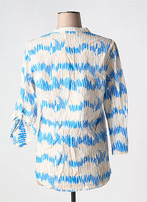 Blouse imprimé fantaisie manches 3/4 bleu IT HIPPIE femme