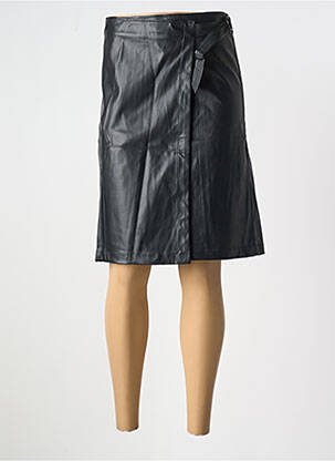 Jupe mi-longue taille à pinces noir ESCANDELLE femme