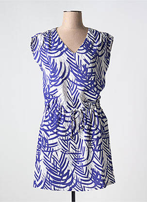Robe courte bleu BY ONE pour femme
