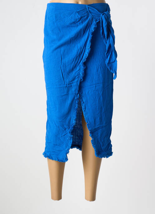 Jupe mi-longue bleu JUBYLEE pour femme