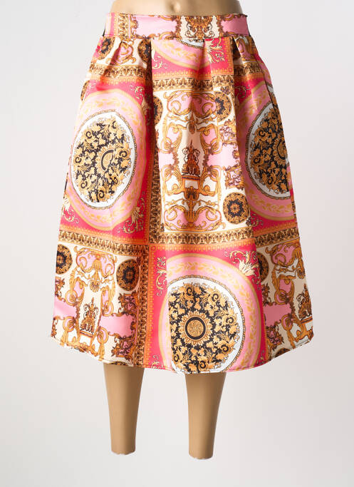 Jupe mi-longue rose DORALISA pour femme