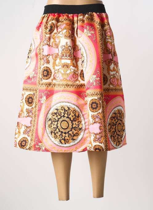 Jupe mi-longue rose DORALISA pour femme