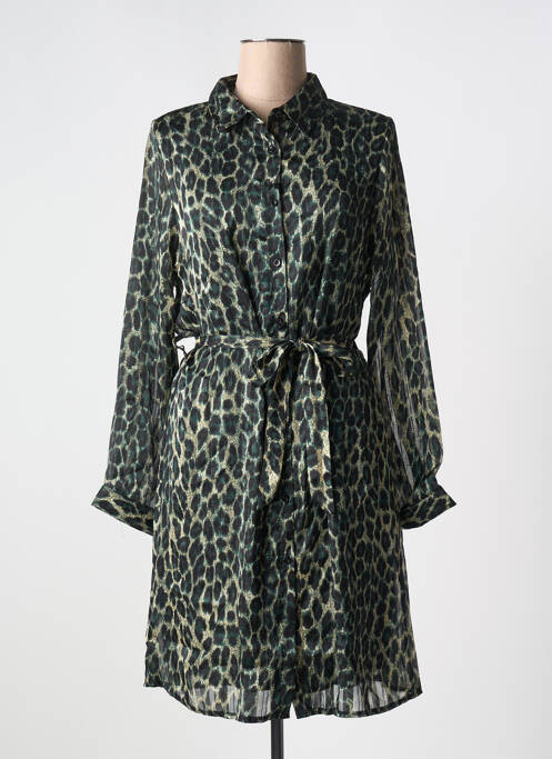 Robe mi-longue vert LILIE PLUS pour femme