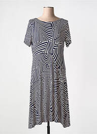 Robe mi-longue manches courtes manches courtes bleu MARBLE femme