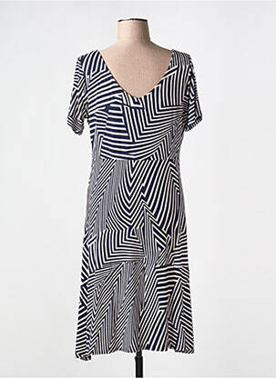 Robe mi-longue manches courtes manches courtes bleu MARBLE femme