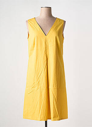 Robe mi-longue sans manche sans manche jaune VERA MONT femme