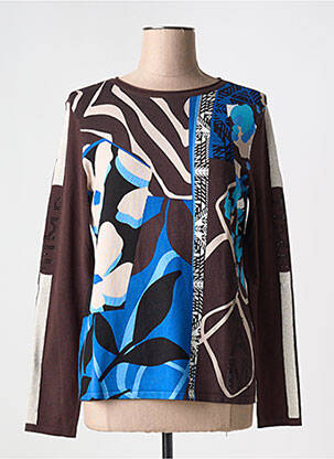 Pull coupe cintrée manches longues marron BETTY BARCLAY femme
