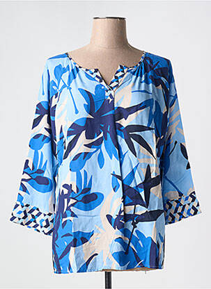 Blouse imprimé fleurs manches 3/4 bleu BETTY BARCLAY femme