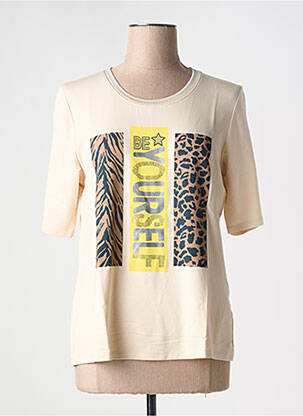 T-shirt manches mi-longues manches courtes beige BETTY BARCLAY femme