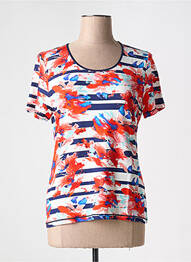 T-shirt imprimé fantaisie manches courtes rouge SAINT CHARLES femme