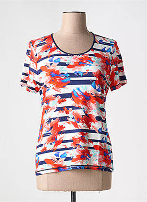 T-shirt imprimé fantaisie manches courtes rouge SAINT CHARLES femme