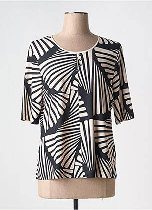 T-shirt imprimé fantaisie manches courtes noir SOMMERMANN femme