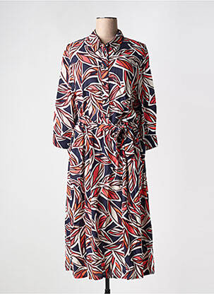 Robe mi-longue coupe évasée manches longues bleu BETTY BARCLAY femme