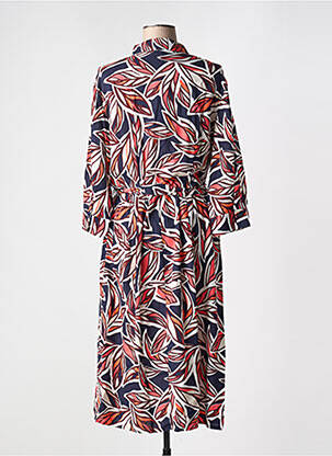 Robe mi-longue imprimé fleurs manches longues bleu BETTY BARCLAY femme