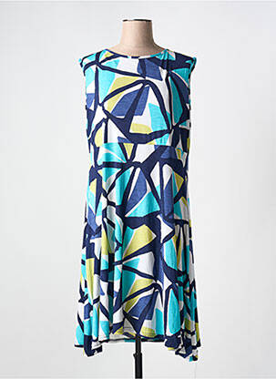 Robe mi-longue sans manche sans manche bleu MARBLE femme