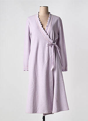 Robe de chambre tissage jersey violet BISBIGLI femme