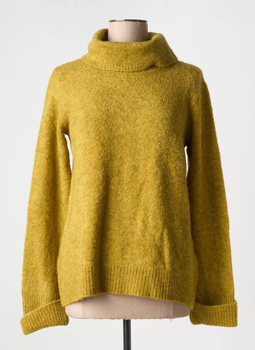 Pull col roulé tissage chiné manches longues vert BETTY BARCLAY femme