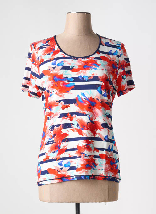 T-shirt imprimé fantaisie manches courtes rouge SAINT CHARLES femme