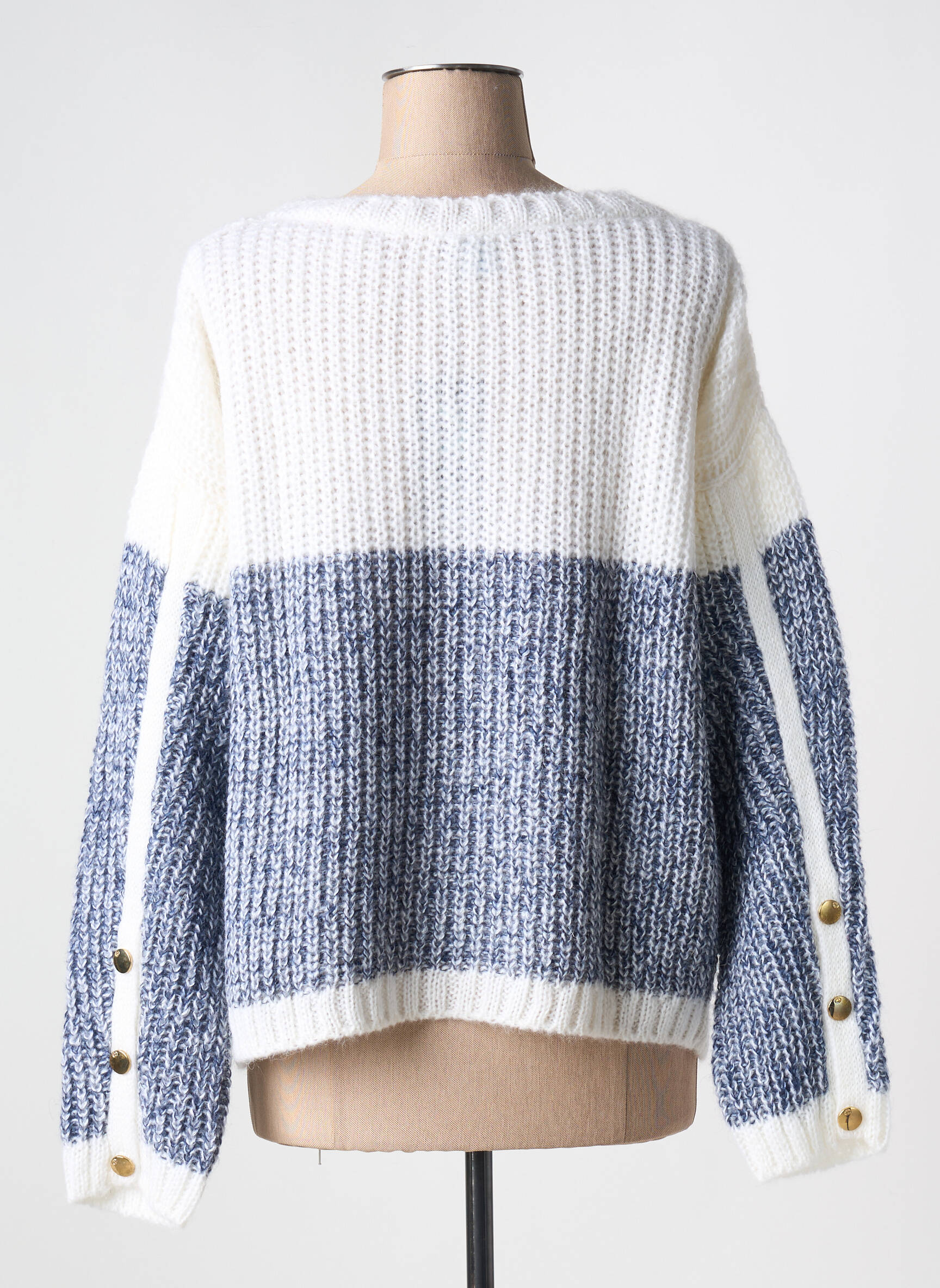 Pull Marinière Femme Armor Lux - 10 Couleurs Dégradé - 100% Coton - Col Bateau - Manches 3/4 - 8