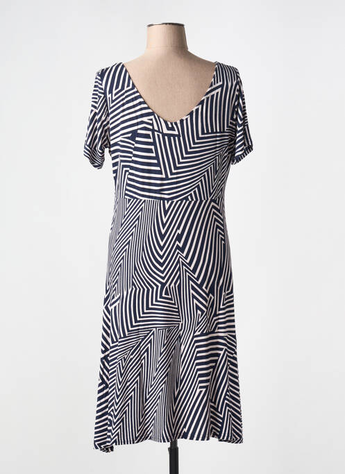 Robe mi-longue bleu MARBLE pour femme