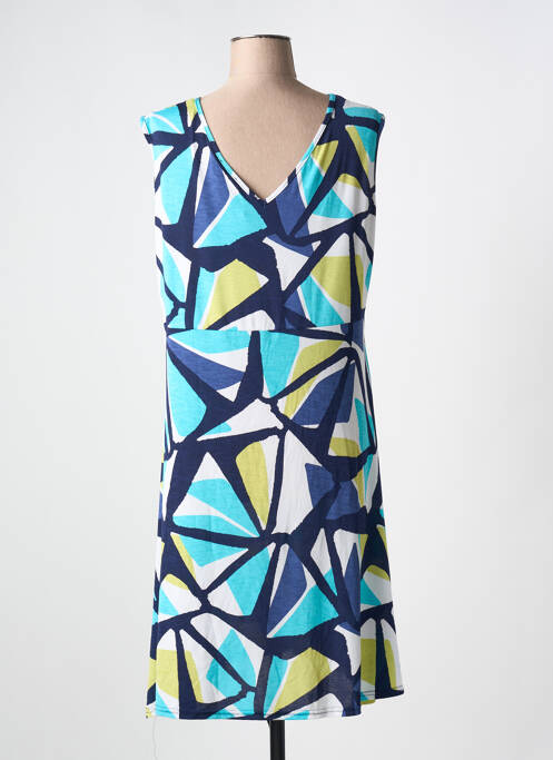 Robe mi-longue bleu MARBLE pour femme