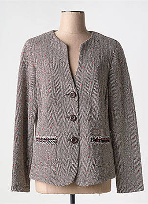 Veste chic poches marron FRANK WALDER femme