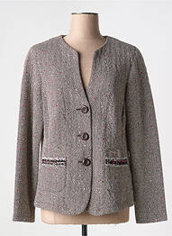 Veste chic col v marron FRANK WALDER femme