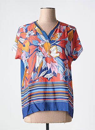 T-shirt col v manches courtes bleu BETTY BARCLAY femme