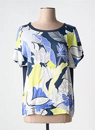 T-shirt stretch manches courtes bleu FRANK WALDER femme