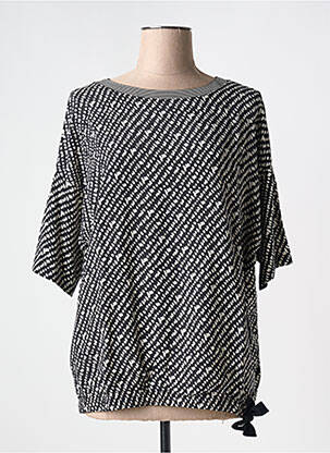 T-shirt manches 3/4 manches 3/4 noir FRANK WALDER femme