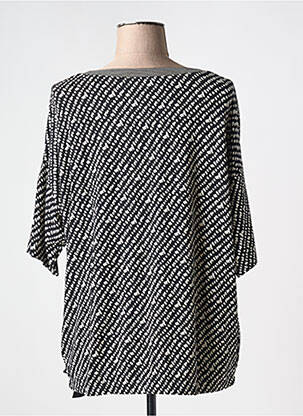 T-shirt manches 3/4 manches 3/4 noir FRANK WALDER femme