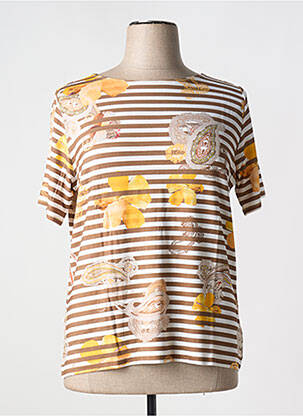 T-shirt coupe cintrée manches courtes marron BETTY BARCLAY femme