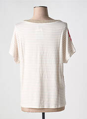 T-shirt beige FRANK WALDER pour femme seconde vue