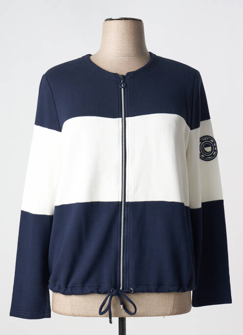 Gilet manches longues stretch bleu FRANK WALDER femme