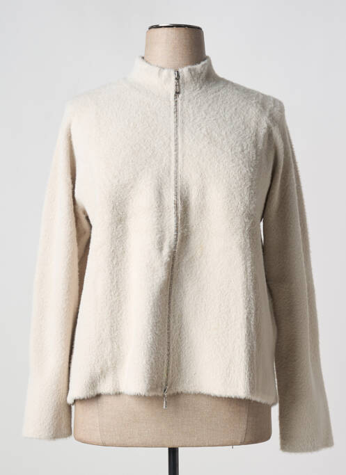 Gilet manches longues maille maille poilu beige BETTY BARCLAY femme
