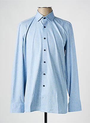Chemise manches longues coupe cintrée bleu OLYMP homme