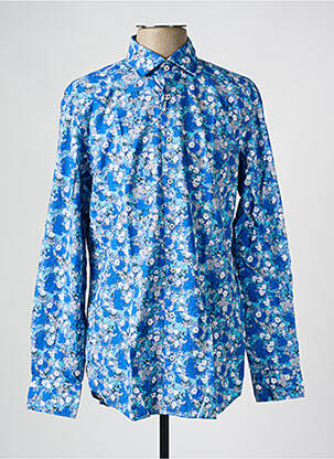Chemise manches longues imprimé fleurs bleu PIERRE CARDIN homme