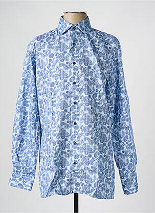 Chemise manches longues coupe cintrée bleu OLYMP homme