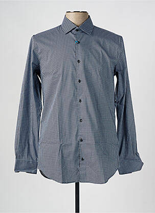 Chemise manches longues imprimé fantaisie bleu PIERRE CARDIN homme