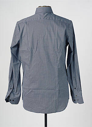 Chemise manches longues imprimé fantaisie bleu PIERRE CARDIN homme