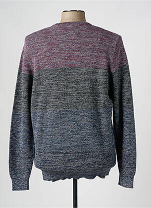 Pull maille souple et aérée manches longues bleu CASAMODA homme