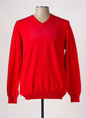 Pull col v manches longues rouge CASAMODA homme