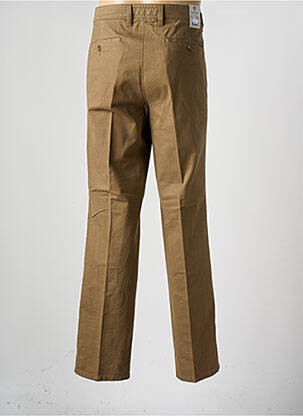 Pantalon chino tissage popeline taille normale marron PIONIER homme