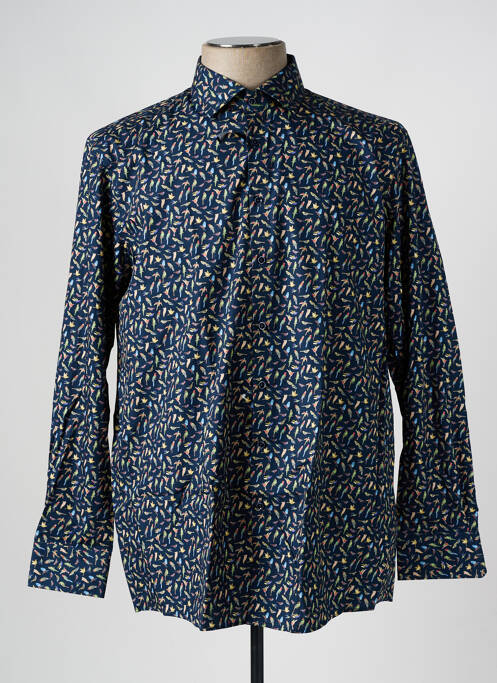 Chemise manches longues imprimé fantaisie bleu VENTI homme