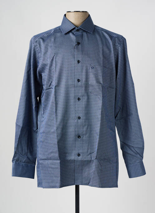 Chemise manches longues bleu OLYMP pour homme