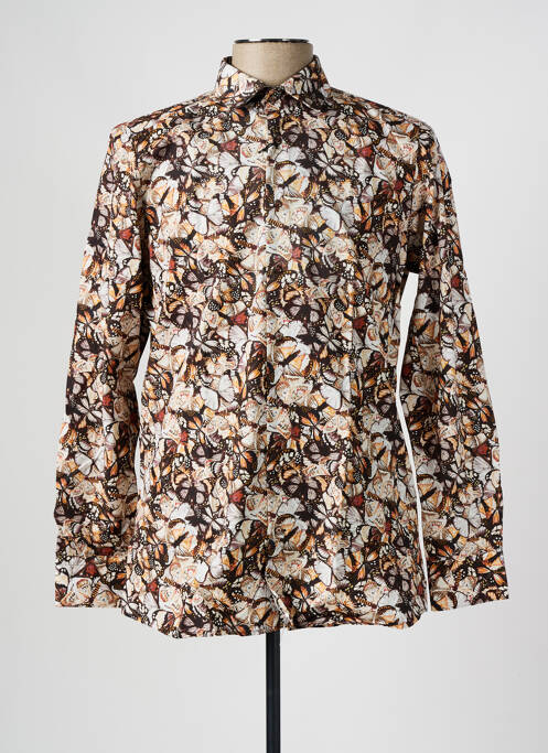 Chemise manches longues marron DIGEL pour homme