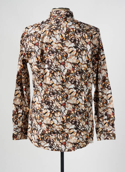 Chemise manches longues marron DIGEL pour homme