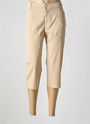 Pantacourt tissage popeline taille normale beige PIONEER femme