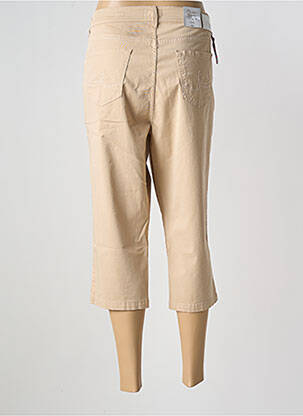 Pantacourt tissage popeline taille normale beige PIONEER femme